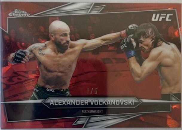 Alexander Volkanovski 2026 Topps Chrome UFC Base #30 Red Refractor