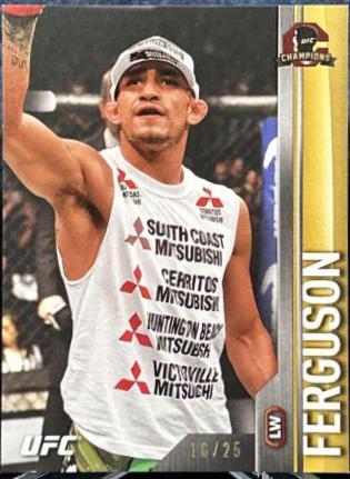 Tony Ferguson 2015 Topps UFC Champions Base #186 Gold
