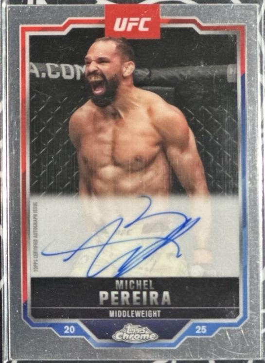 Michel Pereira 2025 Topps Chrome UFC Chrome Veteran Autographs #CVA-MA