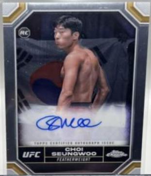 SeungWoo Choi 2024 Topps Chrome UFC Chrome Rookie Autographs #CRA-SWC Refractor