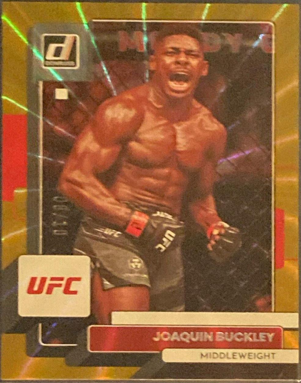 Joaquin Buckley 2023 Panini Donruss UFC Base #24 Gold Laser