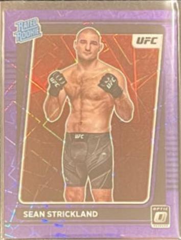 Sean Strickland 2022 Panini Donruss Optic UFC Base #111 Purple Velocity