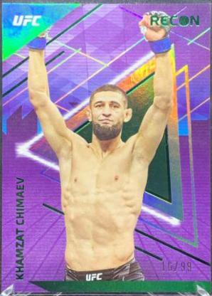 Khamzat Chimaev 2022 Panini Chronicles UFC Base Recon #238 Green