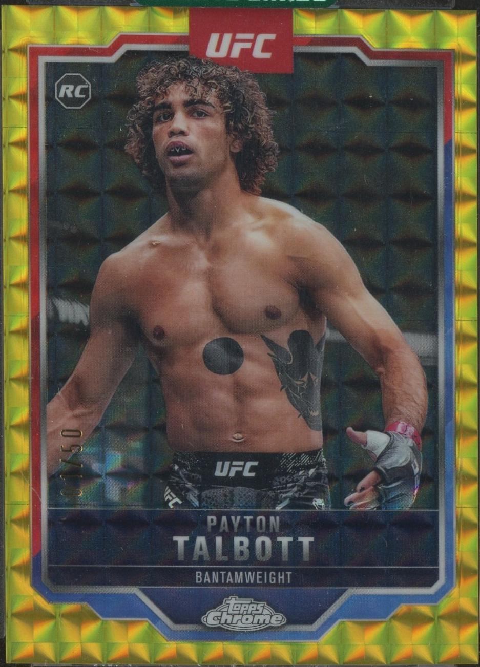 Payton Talbott 2025 Topps Chrome UFC Base #141 Gold Geometric Refractor
