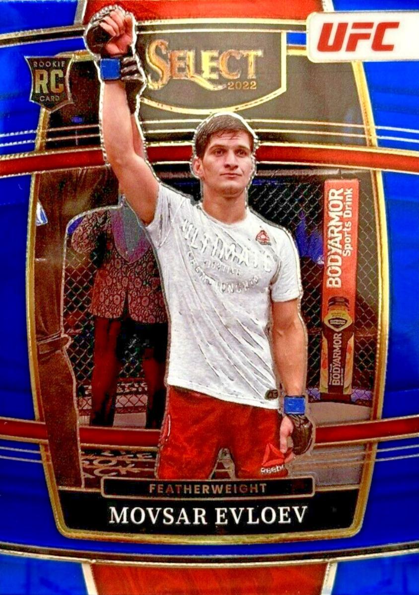 Movsar Evloev 2022 Panini Select UFC Concourse #43 Blue Prizm