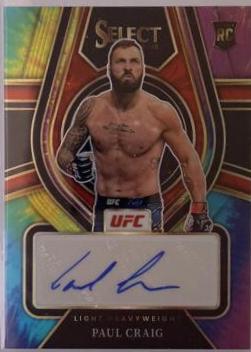 Paul Craig 2022 Panini Select UFC Rookie Signatures #5 Black Flash
