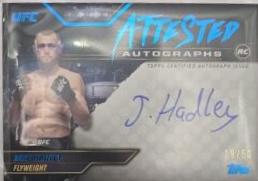 Jake Hadley 2024 Topps Knockout UFC Attested Autographs #ATT-JHY Blue