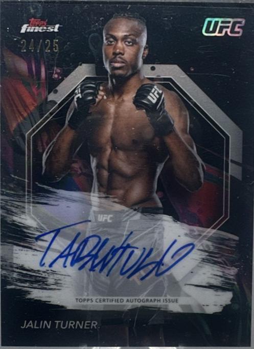 Jalin Turner 2024 Topps Finest UFC Finest Autographs #FA-JTR Black Refractor