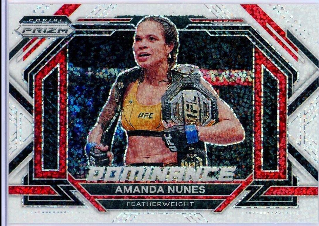 Amanda Nunes 2023 Panini Prizm UFC Dominance #7 White Sparkle