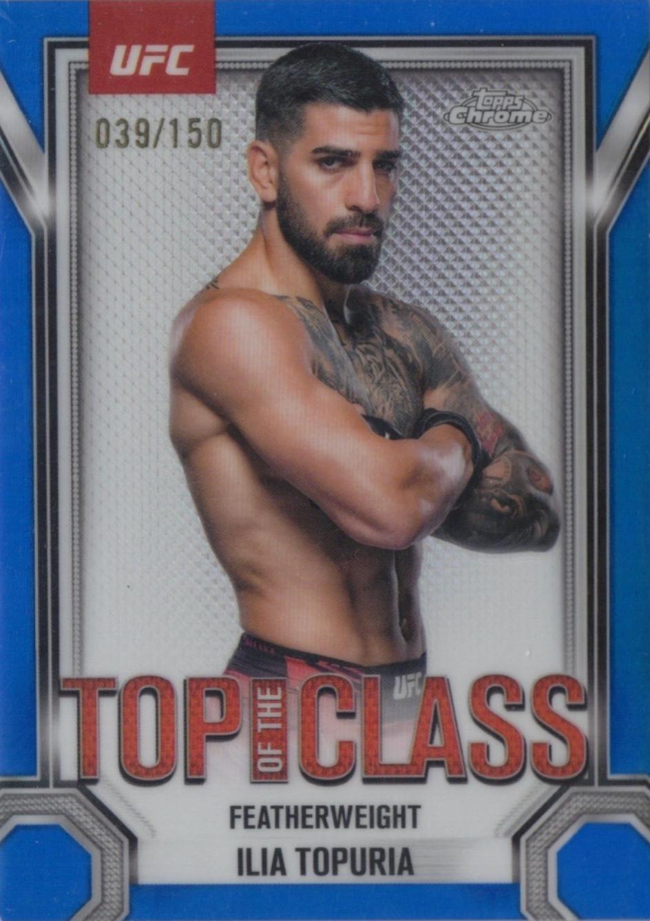 Ilia Topuria 2025 Topps Chrome UFC Top of the Class #TTC-4 Blue Refractor