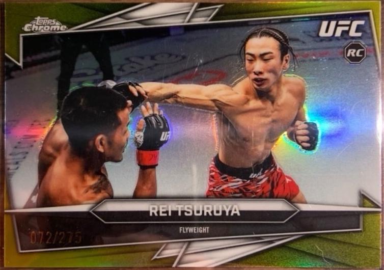 Rei Tsuruya 2026 Topps Chrome UFC Base #66 Yellow Refractor