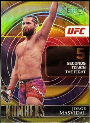Jorge Masvidal 2022 Panini Select UFC Select Numbers #19 Gold