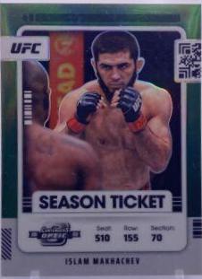 Islam Makhachev 2022 Panini Chronicles UFC Base Contenders Optic Season Ticket #355 Green