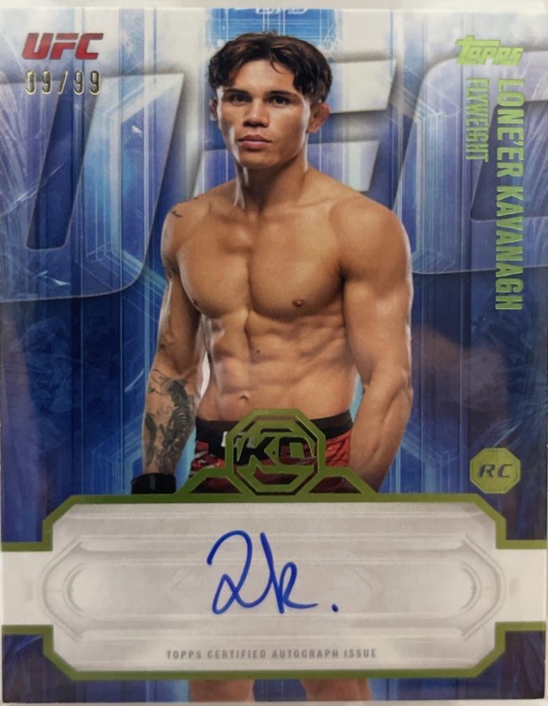 Lone'er Kavanagh 2026 Topps Knockout UFC Knockout Autographs #KOA-LKH Lime Green