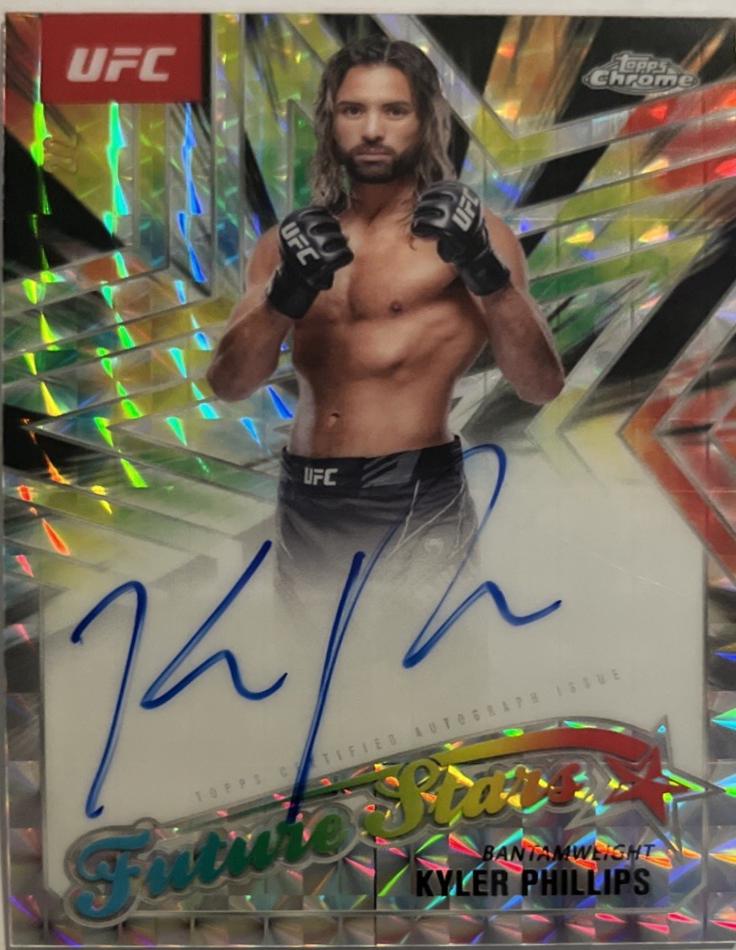 Kyler Phillips 2025 Topps Chrome UFC Future Stars Autographs #FSA-KP Geometric Black Refractor