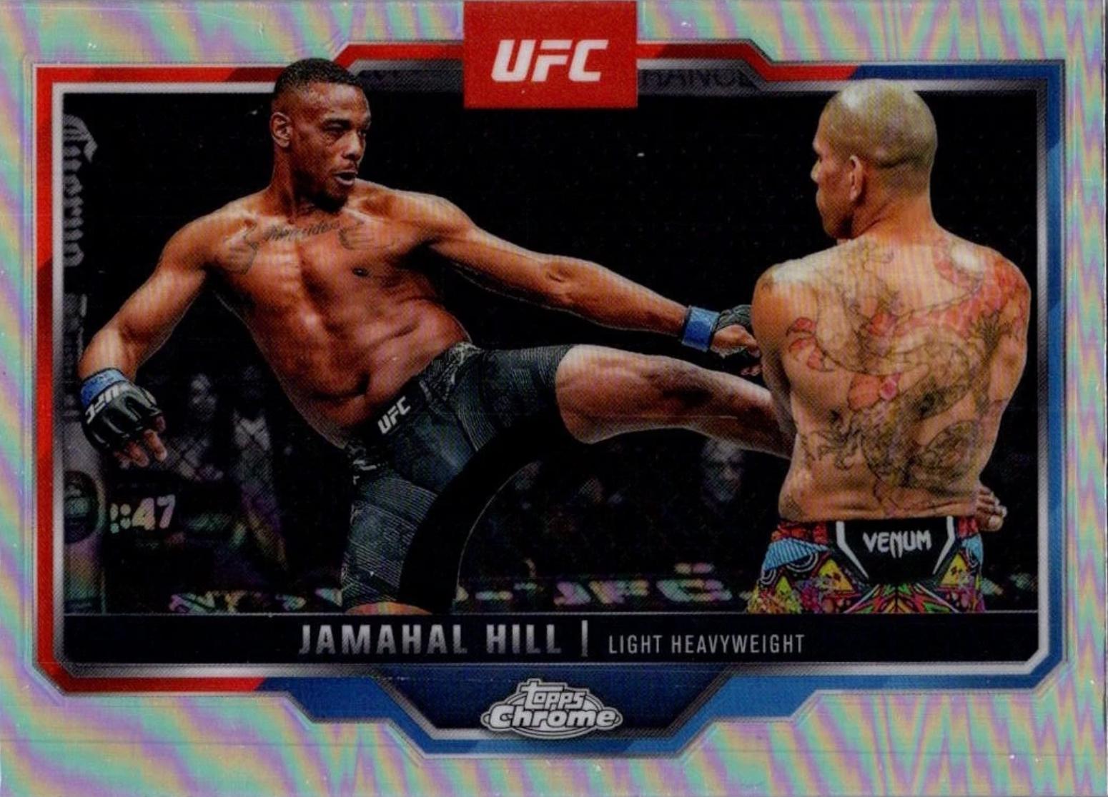Jamahal Hill 2025 Topps Chrome UFC Base #170 Refractor