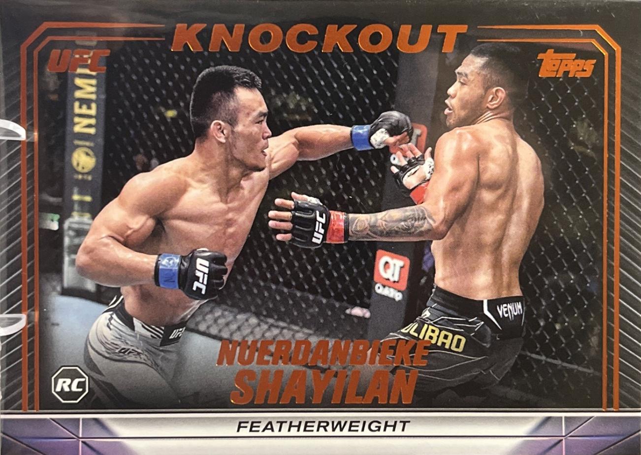 Shayilan Nuerdanbieke 2024 Topps Knockout UFC Base #36 Orange
