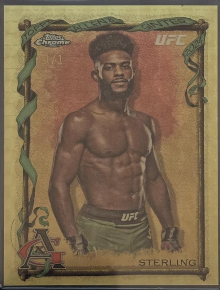 Aljamain Sterling 2024 Topps Chrome UFC Allen & Ginter #AAG-5 Superfractor