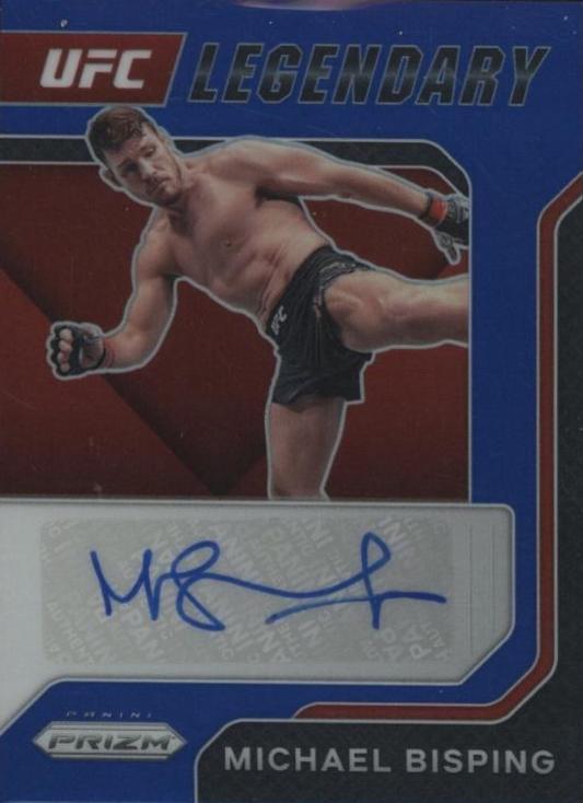 Michael Bisping 2022 Panini Prizm UFC Legendary Signatures #15 Blue