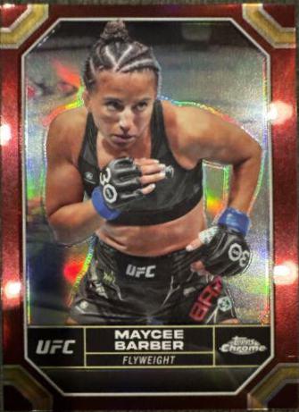 Maycee Barber 2024 Topps Chrome UFC Base #132 Magenta Refractor