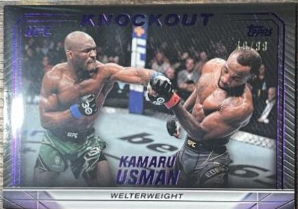 Kamaru Usman 2024 Topps Knockout UFC Base #95 Purple