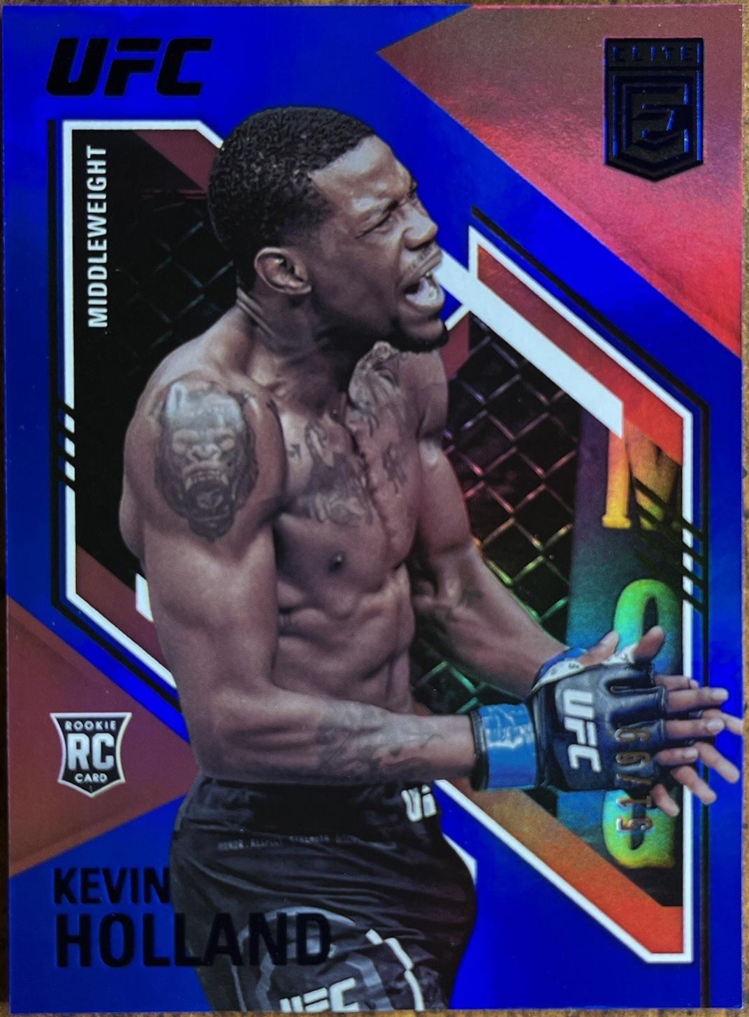 Kevin Holland 2021 Panini Chronicles UFC Base Elite #154 Blue