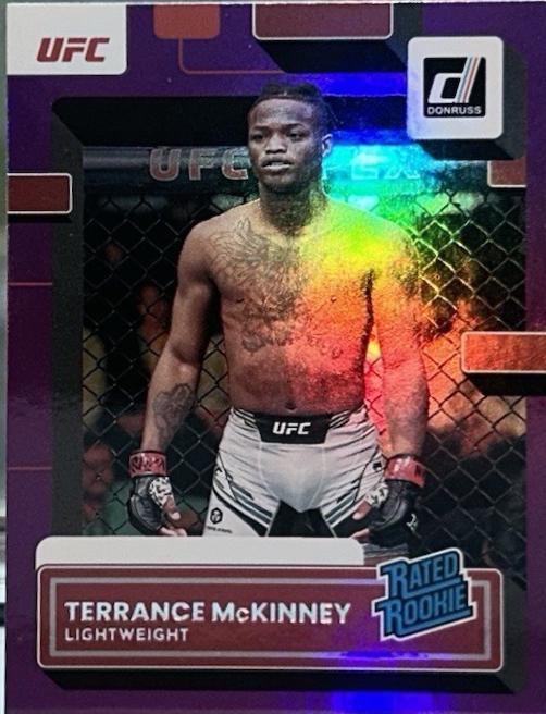 Terrance McKinney 2023 Panini Donruss UFC Base #210 Purple Flood