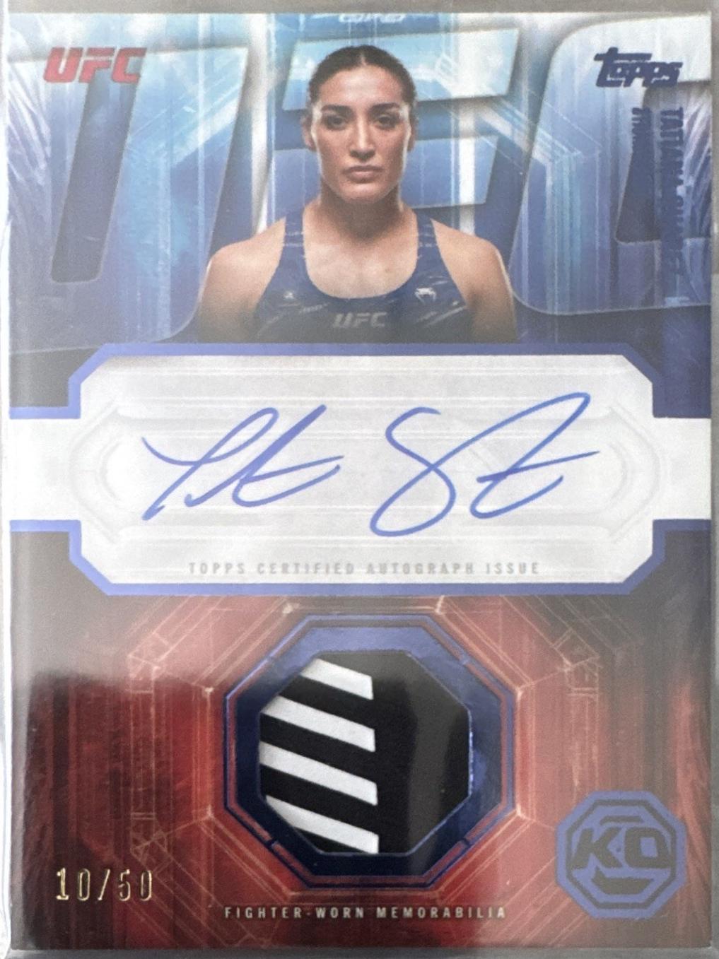 Tatiana Suarez 2026 Topps Knockout UFC Knockout Autograph Relics #KAR-TS Platinum