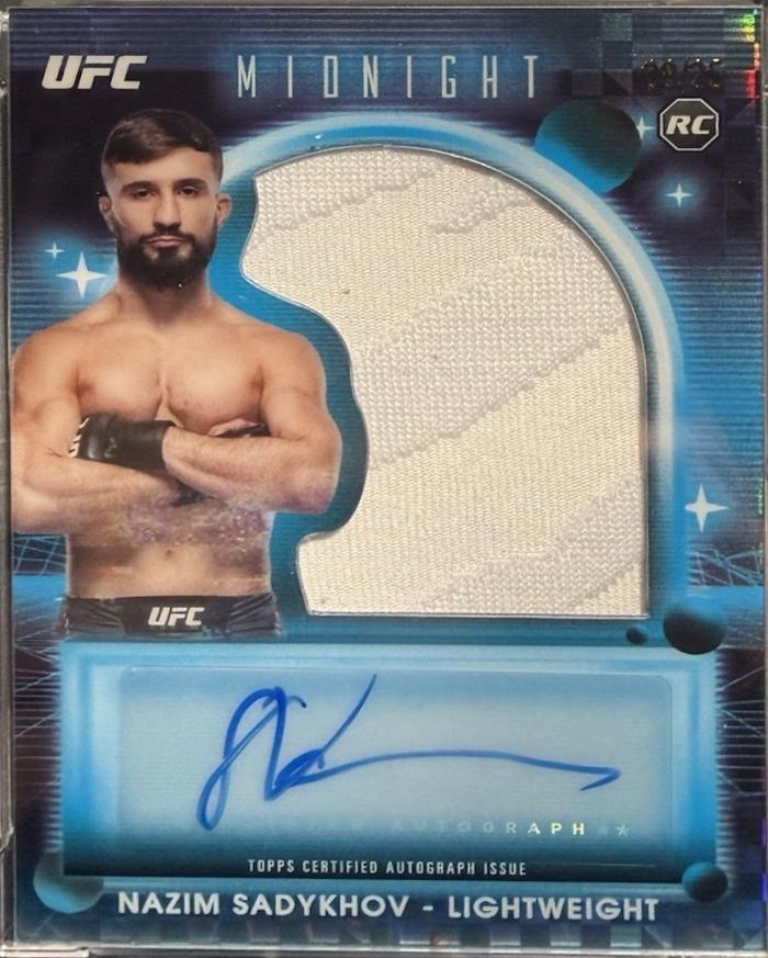 Nazim Sadykhov 2025 Topps Midnight UFC Rookie Relic Autographs #RRA-NS Moonrise