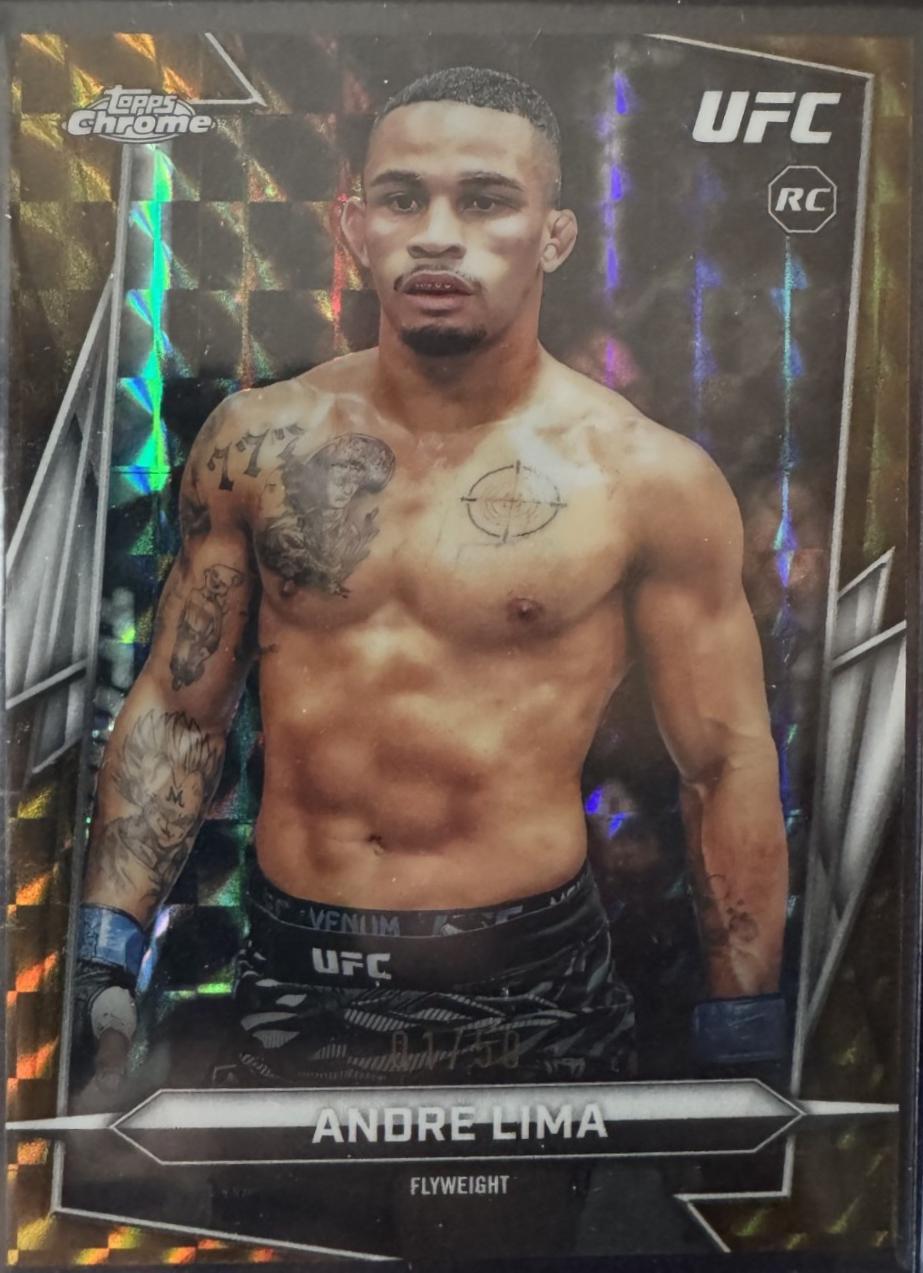 Andre Lima 2026 Topps Chrome UFC Base #193 Gold Geometric Refractor