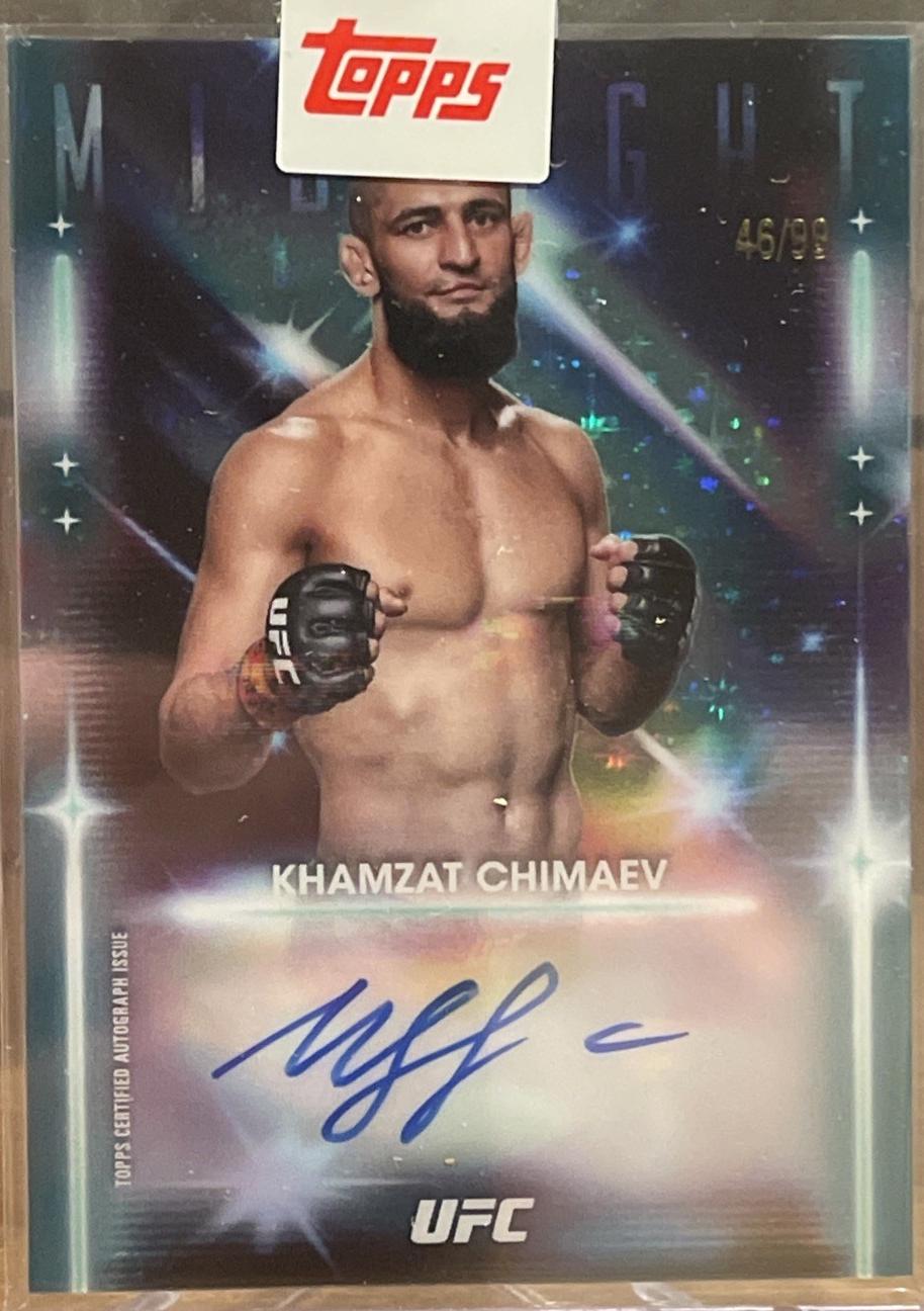 Khamzat Chimaev 2025 Topps Midnight UFC Glimmer Graphs #GRG-KC Twilight