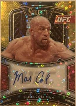 Mark Coleman 2021 Panini Select UFC Signatures #21 Gold Disco Prizms