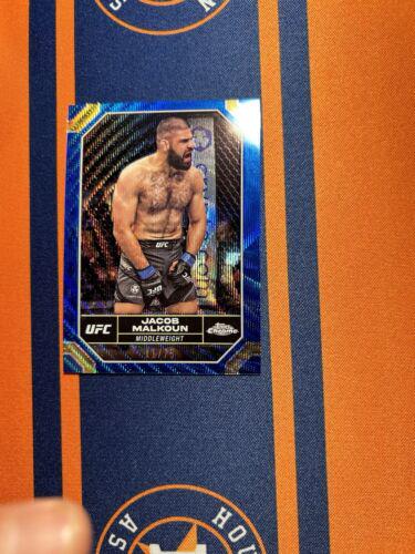 Jacob Malkoun 2024 Topps Chrome UFC Base #85 Blue Wave Refractor