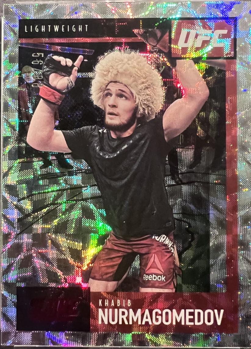 Khabib Nurmagomedov 2021 Panini Chronicles UFC Base Score #98 Asia Red