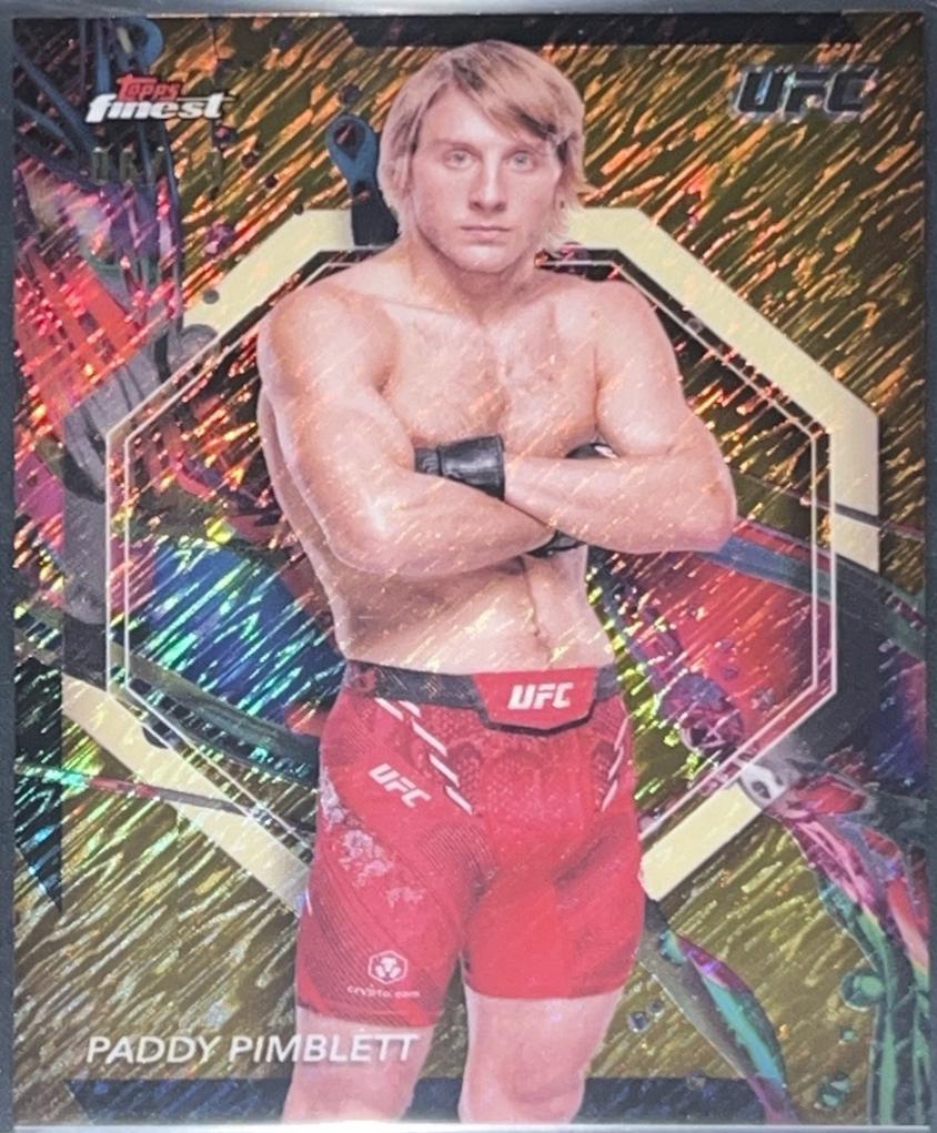 Paddy Pimblett 2024 Topps Finest UFC Base Common #8 Gold Shimmer Refractor