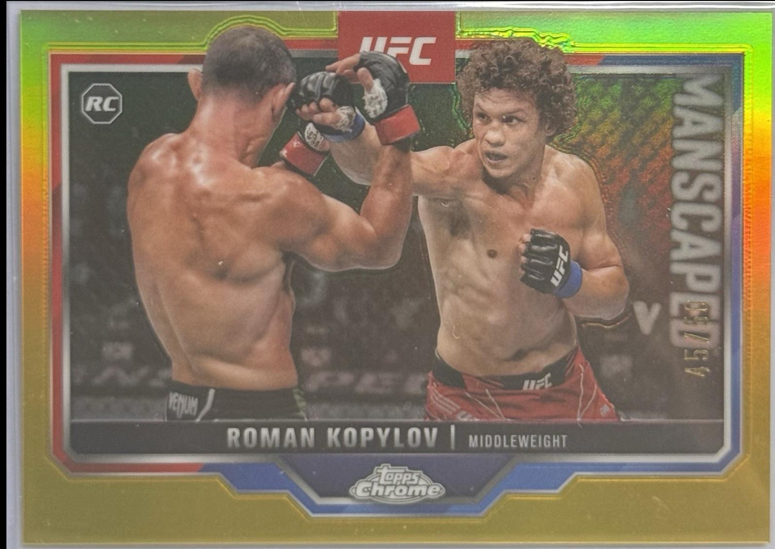 Roman Kopylov 2025 Topps Chrome UFC Base #66 Gold Refractor