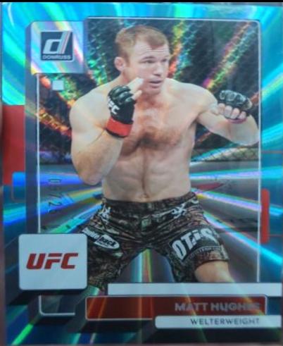 Matt Hughes 2023 Panini Donruss UFC Base #73 Teal Laser