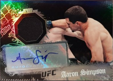 Aaron Simpson 2010 Topps UFC Main Event Fighter Autographs #49 Silver