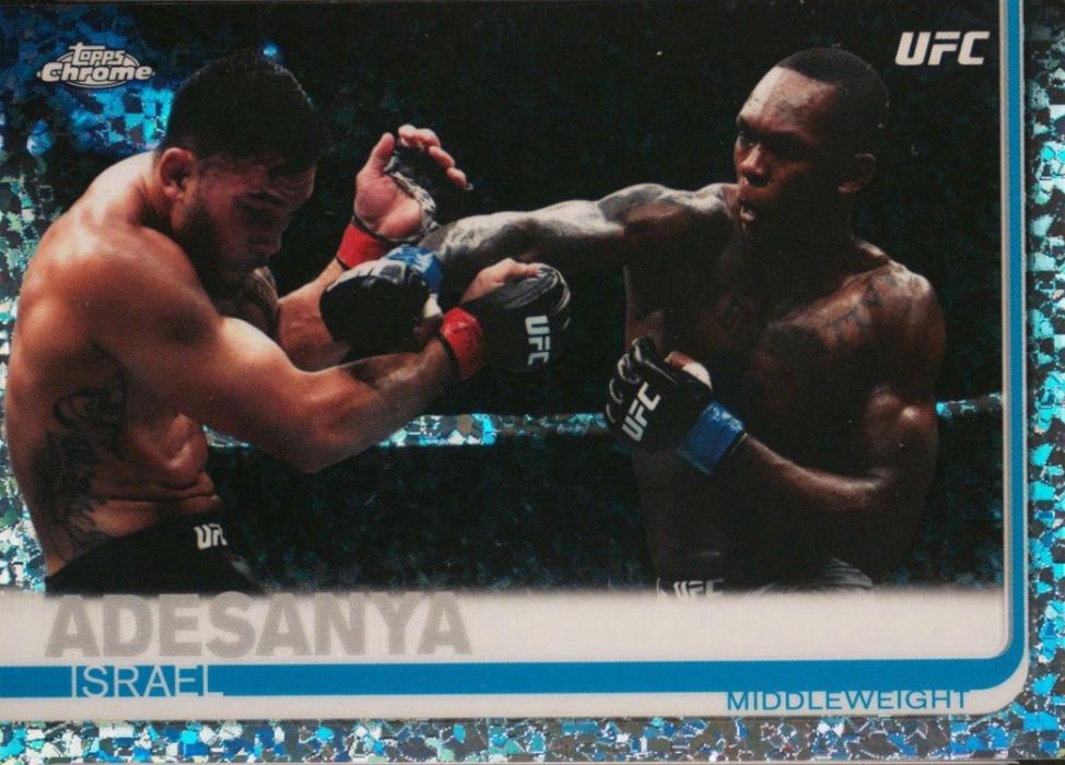 Israel Adesanya 2019 Topps Chrome UFC Base #57 Diamond Hot Box