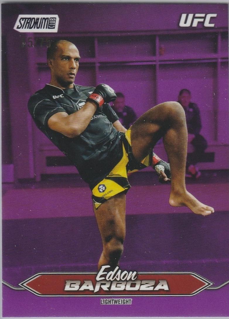 Edson Barboza 2025 Topps Stadium Club UFC Base #109 Purple