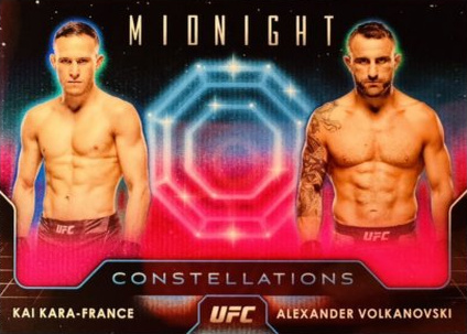 Kai Kara-France / Alexander Volkanovski 2024 Topps Midnight UFC Constellations #CO-18 Black Light