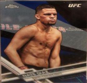 Nate Diaz 2017 Topps Chrome UFC Base #55 Blue Wave