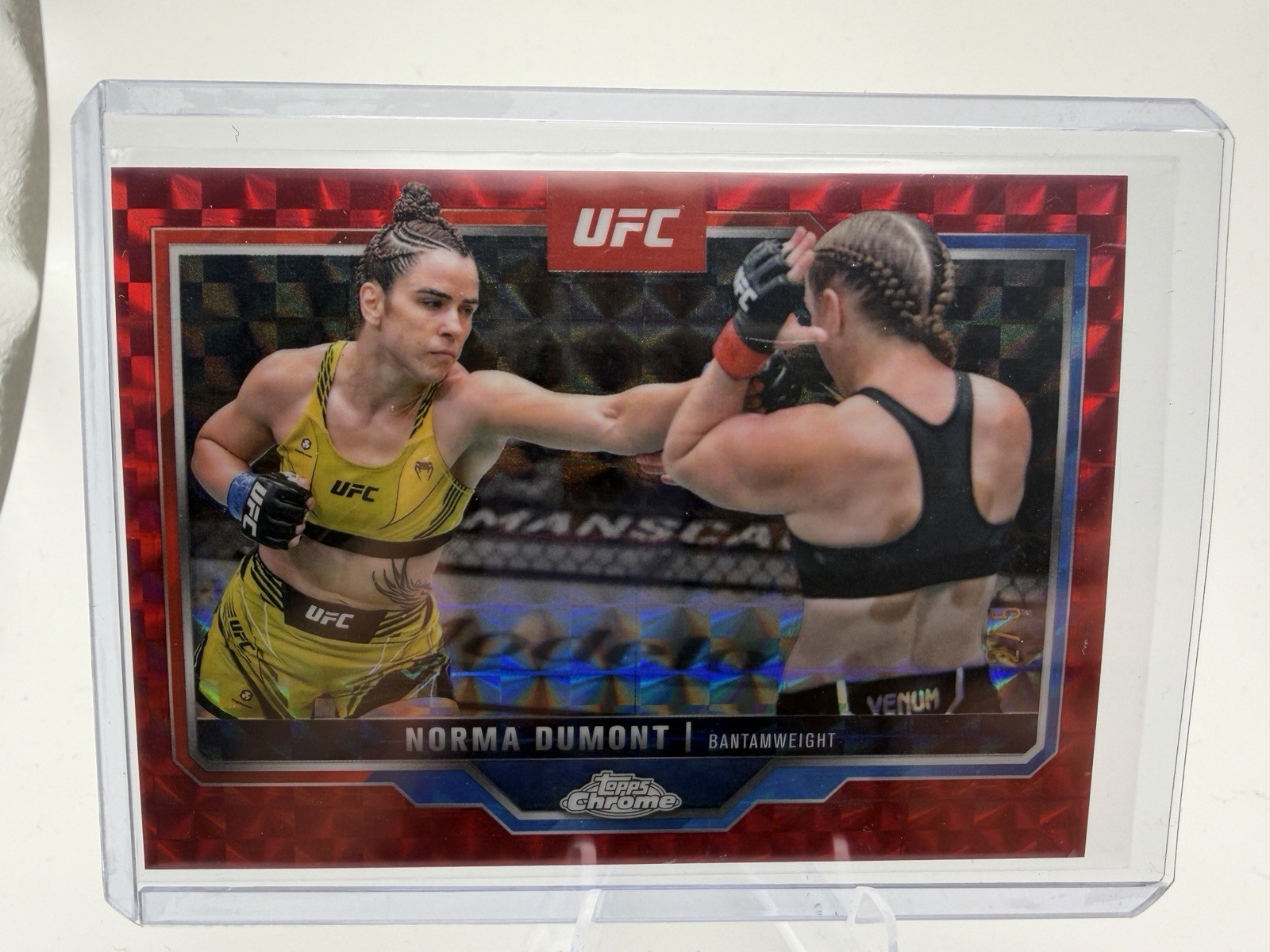 Norma Dumont 2025 Topps Chrome Sapphire UFC Base Sapphire #195 Red Sapphire