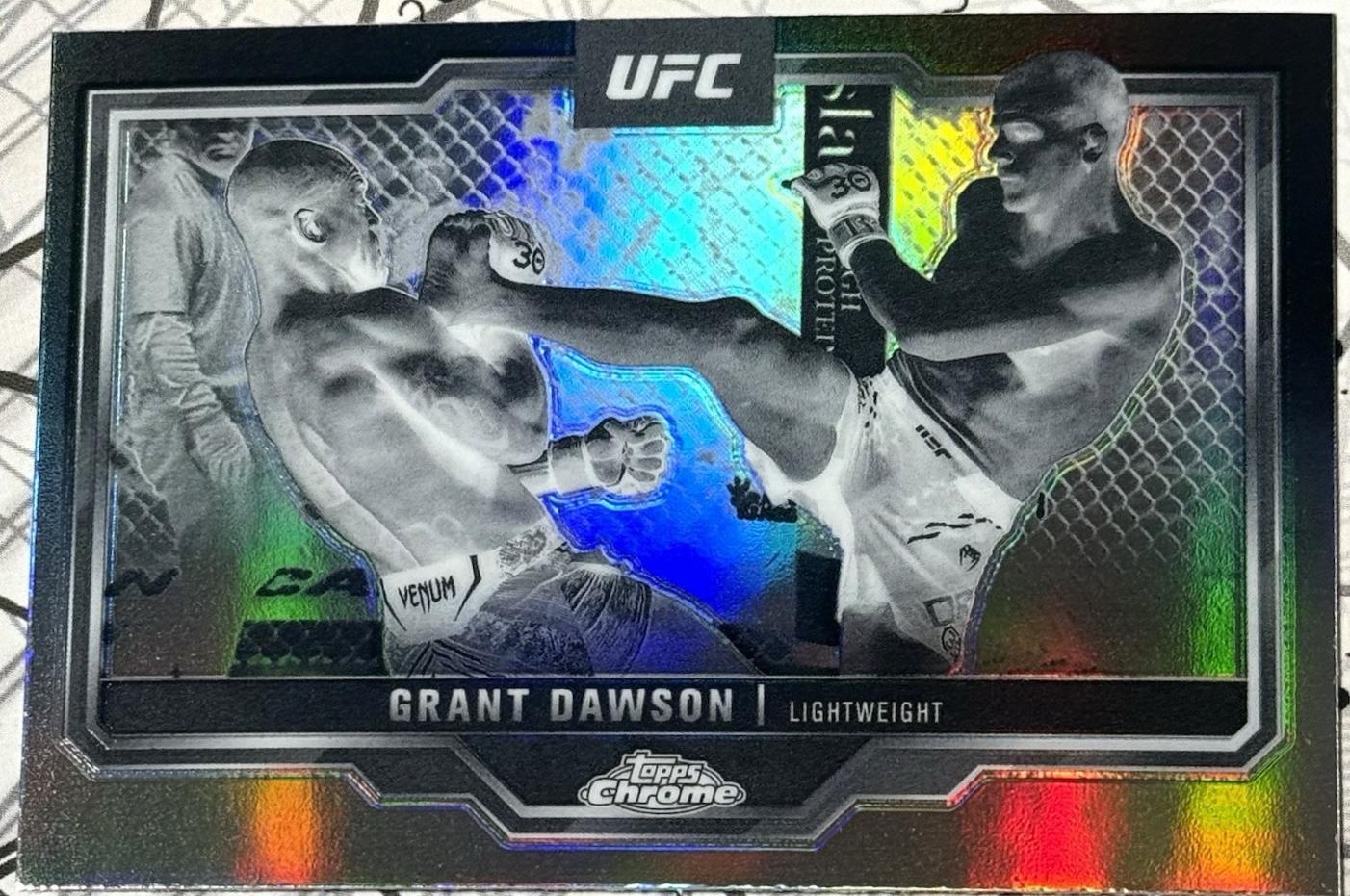 Grant Dawson 2025 Topps Chrome UFC Base #22 Negative Refractor