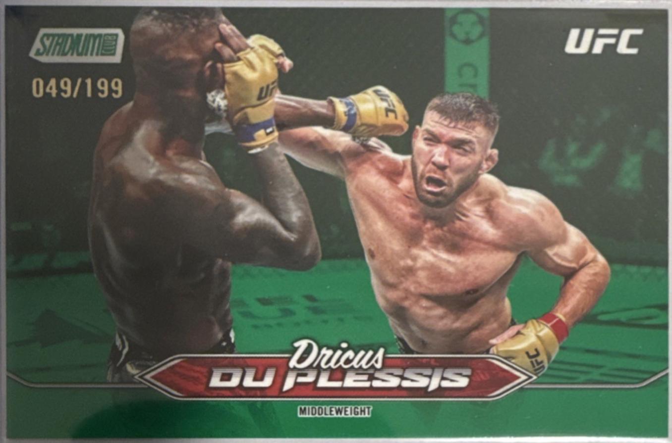 Dricus Du Plessis 2025 Topps Stadium Club UFC Base #126 Green