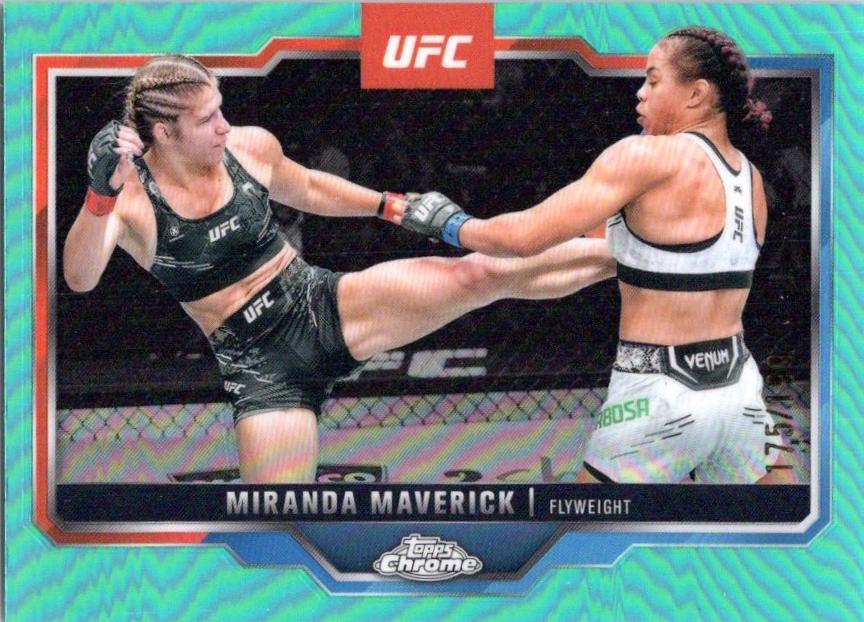 Miranda Maverick 2025 Topps Chrome UFC Base #5 Aqua Refractor
