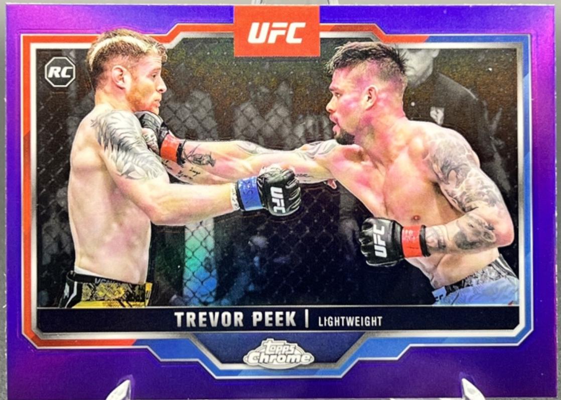 Trevor Peek 2025 Topps Chrome UFC Base #180 Purple Refractor