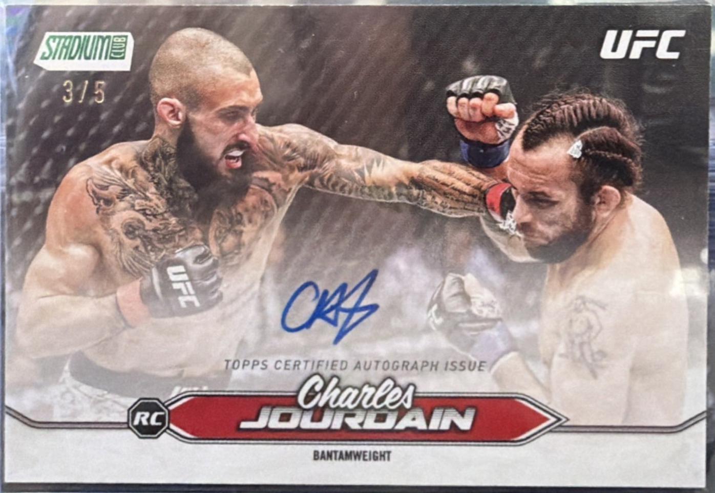 Charles Jourdain 2025 Topps Stadium Club UFC Base Autographs #BCA-CJN Black