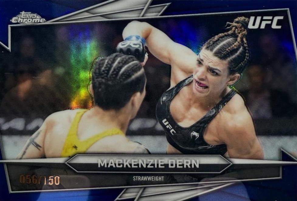 Mackenzie Dern 2026 Topps Chrome UFC Base #185 Blue Refractor
