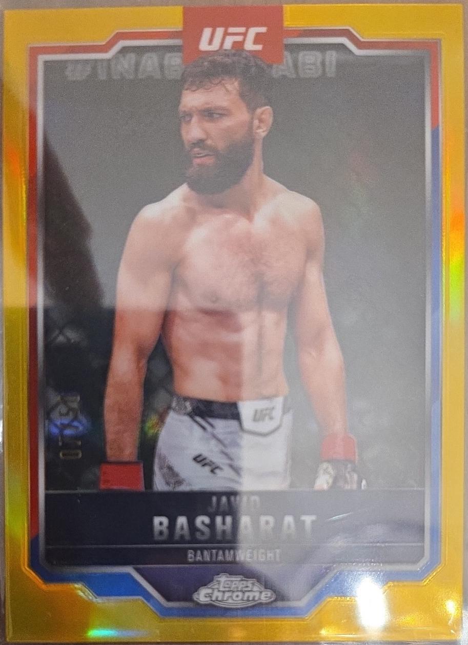 Javid Basharat 2025 Topps Chrome Sapphire UFC Base Sapphire #68 Gold Sapphire